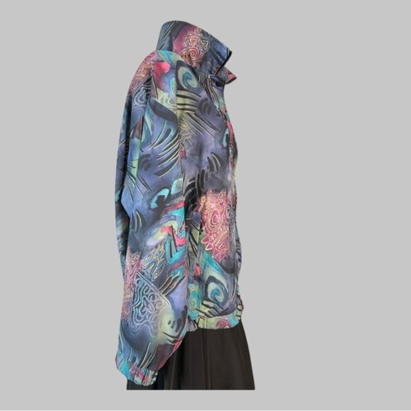 Vintage 90s Forrester’s Windbreaker Jacket – Bold Abstract Print (Made in USA) - Picture 6 of 7